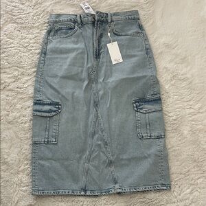 Rails Light Blue Denim Pencil Skirt